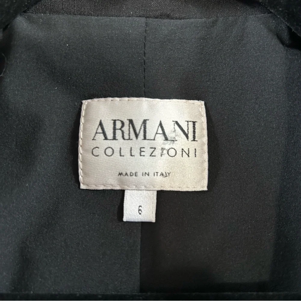 Armani Collezioni Black One Button Blazer Sz.6 - Picture 3 of 8